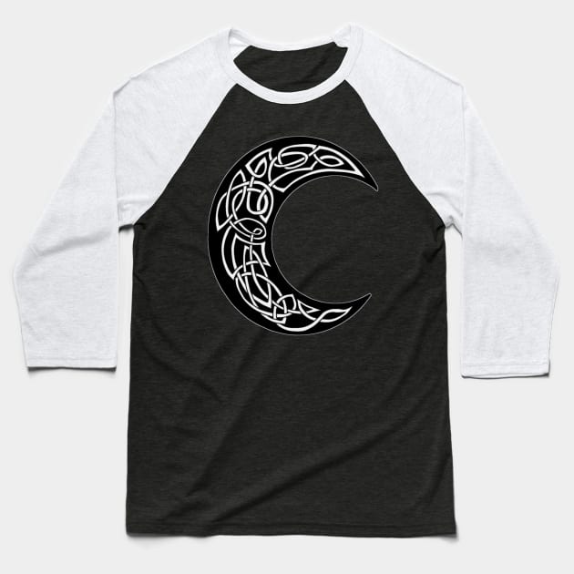 Celtic Moon Knot Baseball T-Shirt by MxMelmelB